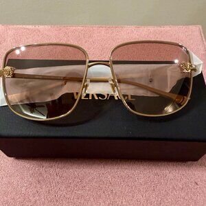 VERSACE | MEDUSA | ROSE LENS - GOLD FRAME | SUNGLASSES